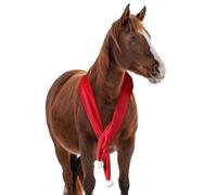 NRTFE Bufanda de forro polar de Navidad para caballo, decoración ecuestre de Papá Noel rojo, desfile de Navidad