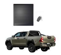 NRUXDYNAcv Cubierta rígida retráctil eléctrica Compatible con Toyota Hilux REVO 2015+ de Caja Corta, Cubierta rígida de Aluminio Impermeable for Caja de camioneta con Cerradura con Llave y luz