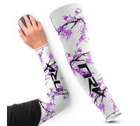 NRV Manguito de Compresión Gaming (Edición Sakura) - Rendimiento de eSports Mejorado con Estilo Japonés - Diseñado por Profesionales - Duradero, Transpirable y Sin Fricción, morado, M