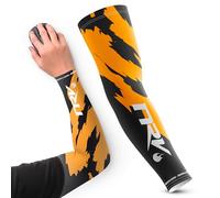 NRV Manguito de Compresión Gaming Esport (Edición Camo) - Optimiza Tu Juego de eSport con Estilo Camuflaje - Diseñado por Profesionales - Duradero, Transpirable y Sin Fricción, negro/naranja, XL