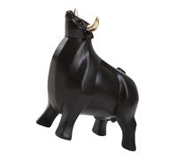 NRVTRE Estatuas de toros de Wall Street de Resina, Figuras de, Black