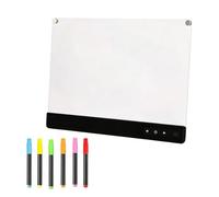 NRVTRE Tablero de Dibujo Brillante LED de 35x25 cm para niños Batería Recargable Juguete Educativo Contiene Accesorios Actividad de Arte Limpio Juego de Dibujo Interactivo para e Hijos