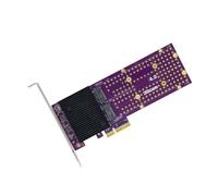 NRVTRE Tarjeta de expansión de Almacenamiento de Escritorio con Soportes NVMe, Placa adaptadora PCIe SSD para Copia de Seguridad de Archivos y administración de múltiples Unidades, Paquete de Tarjeta
