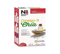NS Cardioprotect Omega 3 60 Cápsulas - Complemento Alimenticio Ideal para Disminuir el Colesterol y Los Triglicéridos- Protege tu Sitema Cardiovascular y Mejora Tu Salud