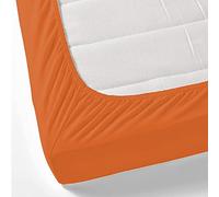 NS GREATOYAR Sábana Bajera Ajustables, Sábana Bajera Cama, Ropa de Cama, Sábana Barata Cómoda, Protector de Colchón, 100% Polyester, Cama 105x190cm, Cama 105x200cm, Color Naranja
