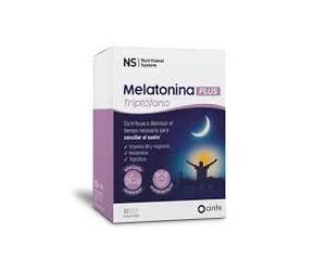 Ns Melatonina Plus Triptófano 30 Comprimidos - Pack de 2, Formato Ahorro de Fórmula Nutricional Bicapa para la Conciliación del Sueño, la Relajación Fisiológica y el Soporte del Sistema Nervioso
