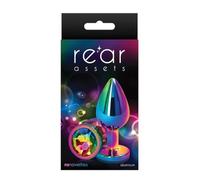 Ns Novelties Rear Assets Anal Plug Multicolor Rainbow Medium