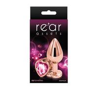 Ns Novelties Rear Assets Anal Plug Rose Gold Heart Pink M