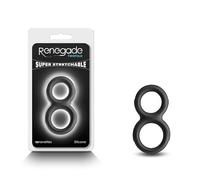 NS Novelties Renegade Anillo para el pene Twofold Black 8 cm