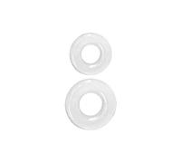 Ns Novelties Renegade Doble pila Anillos para el pene Clear 4,1/5 cm