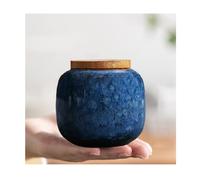 NS Online Small Urn for Human Ashes - Blue Ceramic Decorative Token Funeral Mini Urns for Adult Child and Pets Honor Your Loved One Lost