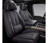 NS YOLO Fundas de Asiento de Coche de Piel de Cobertura Completa para automóviles, Todoterreno y camionetas, Protector de Asiento, cojín de Asiento, Funda de Asiento Delantero para 2 Asientos, Negro