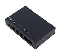 NS0116 Ethernet Switch DC enchufe, conector RJ45 x5 negro LOGILINK