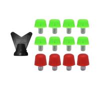 Nsaroche 12 Piezas de Tacos para Botas de Fútbol, tacos Antideslizantes para Botas de Rugby Y Zapatillas de Atletismo para Hombre Y Mujer, Accesorios para de, Verde 8 Mm Rojo 11 Mm