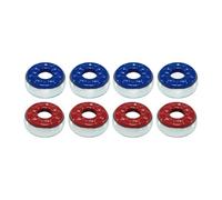 Nsaroche 8 Piezas Shuffleboard Equipos de Juego de Mesa Rodantes Accesorios Reemplazo Portátil Material Firme Adecuado para Niños Adultos, Rojo Azul