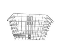 Nsaroche Canasta de Bicicleta de Metal para Montaje Frontal Cesta Decorativa para Bicicleta Portaequipajes de Carga Accesorio para Adecuada Par, Plata