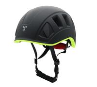 Nsaroche Casco para Escalada Exterior con Protección para Montañismo Aventura Senderismo y Trekking Fabricado en PC y EVA con Ventilación y Correa Ajustable, Negro Y Verde, M48-56cm