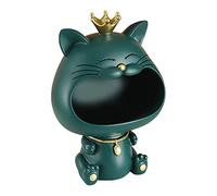 Nsaroche Cat Estatuas Decorativas Artes Gato Recipiente Organizador de Llaves Joyas Cuenco de Almacenamiento de Resina Adecuado para Entrada Sala