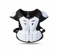 Nsaroche Children Riding Chaleco de para Niños Protector Antichoques con Placas para Pecho y Espalda Correa Adaptable Adecuado para Skate Motocross Ciclismo Deporte , Blanco
