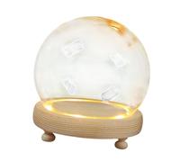 Nsaroche Cúpula con Base de Madera para Decoración de Terrarios Y Casas de Muñecas, 20 Centímetros