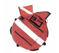 Nsaroche de Buceo Superficie Flotador Redondo Hinchable con TPU Cintas Reflectantes Adecuada para Pesca Deportiva y Natación, Naranja Rojizo