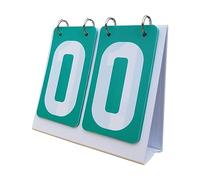 Nsaroche Marcador Deportivo, Marcador Abatible, Tarjeta de Puntuación Manual de 2 Dígitos, de Puntuación para Voleibol, Tenis, Fútbol Y Béisbol, Verde