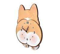 Nsaroche Reloj de Pared Creativo con Péndulo Que No Hace : Decoración de Escritorio con Forma de Animal Y Adorable Trasero de Perro, Ideal para La Cocina, S