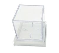 Nsaroche Soporte de Béisbol Caja Cuadrada Acrílica Transparente Exhibidor Cubo Protege Pelotas Memorabilia para Oficina, Eje de pedalier Transparente