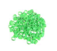 Nscdd Juego de 100 anillos de patas de pollo, 6 colores, 10 mm, para patos, palomas, juguetes, gris africano, loros pequeños, para pájaros grandes, guacamayos, guacamayos, juego de piezas de Navidad