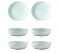 Nscdd Paquete de 6 elegantes platos pequeños, aptos para alimentos, resistentes al calor, acabado brillante, platos esenciales para servir a diario