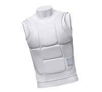 Nscdd Protector de pecho de entrenamiento de karate, con textura de nailon, protección contra impactos, ajuste ajustable, correas ajustables, protectores de karate