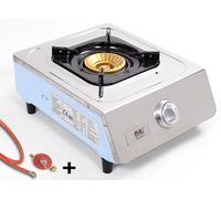 NSD-11 Acero Inox Cocina de Gas 1 Fuegos 5KW Estufa Camping Con Piloto Seguridad
