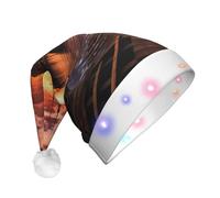 NSDdefAWCGT Sombrero de Navidad, barco, puerto al atardecer, sombrero de Papá Noel, vacaciones para adultos, unisex, gorro de Navidad para fiesta festiva de Año Nuevo