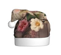 NSDdefAWCGT Sombrero de Navidad con diseño floral de Papá Noel, para adultos, unisex, para fiesta festiva de Año Nuevo
