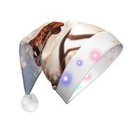 NSDdefAWCGT Sombrero de Navidad con dos jirafas cara a cara, sombrero de Papá Noel para adultos, unisex, gorro de Navidad para fiesta festiva de Año Nuevo