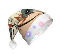 NSDdefAWCGT Sombrero de Navidad, corona floral, sombrero de Papá Noel, sombrero de vacaciones para adultos, unisex, gorro de Navidad para fiesta festiva de Año Nuevo