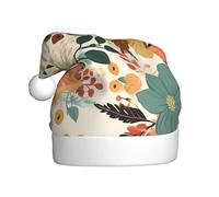 NSDdefAWCGT Sombrero de Navidad para la temporada floral, sombrero de Papá Noel para adultos, unisex, gorro de Navidad para fiesta festiva de Año Nuevo