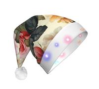 NSDdefAWCGT Sombrero de Navidad vintage floral de Papá Noel para adultos, unisex, gorro de Navidad para fiesta festiva de Año Nuevo