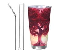 NSDdefAWCGT Vaso de viaje aislado de acero inoxidable de 20 onzas, taza de viaje para café, hermoso corazón, árbol del amor, vaso para té al aire libre