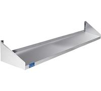 NSF Certified Commercial Stainless Steel Wall Shelf with Raised Side Guards, 30"L x 12"D Heavy Duty Storage Rack for Kitchen Organization, Restaurant, Garage, and Laundry Room(48" Long x 12" Deep)