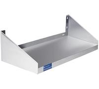 NSF Certified Commercial Stainless Steel Wall Shelf with Raised Side Guards, 30"L x 12"D Heavy Duty Storage Rack for Kitchen Organization, Restaurant, Garage, and Laundry Room(24" Long x 12" Deep)