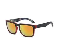 NSGJUYT Plástico UV400 Ruta de la Tapa Ciclo al Aire Libre Gafas de Deporte de Ciclismo Gafas de Sol Hombres Mujeres for Bicicleta vidrios de los anteojos (Color : Black Red)
