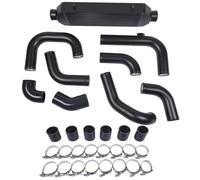 NSGMXT Kit de enfriador de aire con soporte frontal negro Kit de intercooler compatible con Golf MK4 A3 8L Leon 1.9TDI 1998-2005
