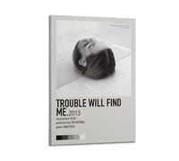 nshdahns Trouble Will Find Me - Póster de The National para pared, diseño vintage, decoración de habitación, pósteres estéticos para dormitorio, 20 x 30 cm, estilo marco