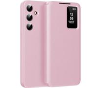 Nshkeji - Carcasa para Samsung Galaxy S26 Smart View con ventana inteligente, funda tipo cartera con tapa de piel, soporte plegable y protección a prueba de golpes, funda para Galaxy S26
