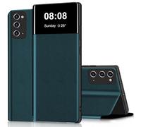 Nshkeji Funda para Samsung Galaxy Note 20 Funda Piel Cartera Flip con Porta Tarjetas Slot Clear View Caso Protección Funda para Samsung Note 20 5G Case (Verde, Samsung Galaxy Note 20)
