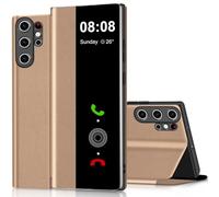 Nshkeji Funda para Samsung Galaxy S26 Ultra Funda Piel Cartera Flip Libro con Función Soporte Clear View Antigolpes Caso Protección Cover Funda para Samsung S26 Ultra 5G Case
