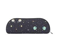 NSHSNKWB Galaxy.. Bolsa de almacenamiento semicircular de piel, estuche para lápices, bolsa de maquillaje, monedero, bolsa de almacenamiento
