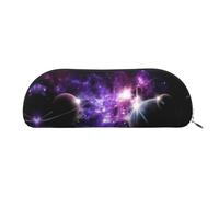 NSHSNKWB Galaxy Sky. Bolsa de almacenamiento semicircular de cuero estuche para lápices bolsa de maquillaje monedero bolsa de almacenamiento