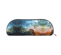 NSHSNKWB Galaxy Space. (2) Bolsa de almacenamiento semicircular de cuero estuche estuche de maquillaje estuche para monedas bolsa de almacenamiento